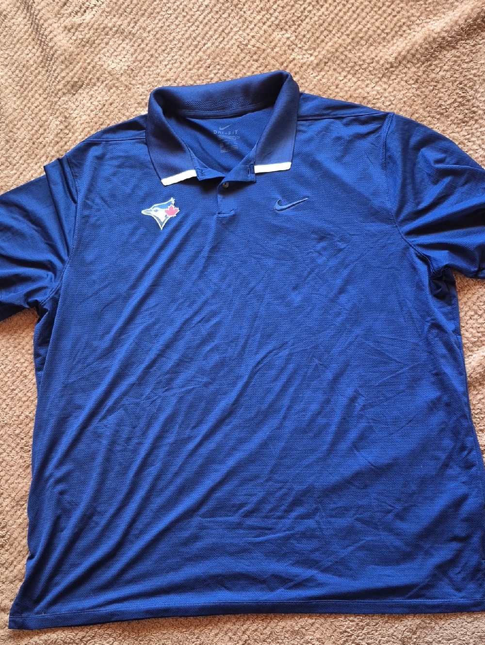 Nike Men’s Royal Blue Polo with Toronto Blue Jays Patch